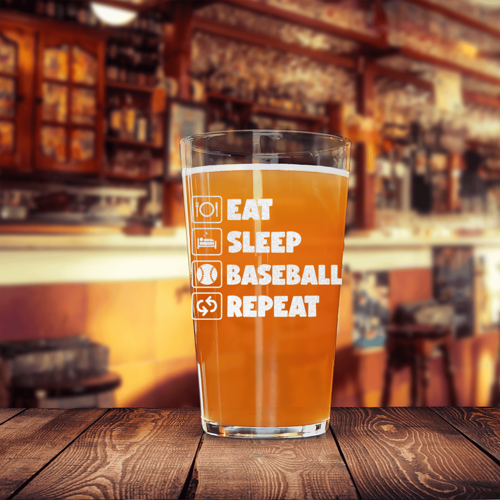 The Baseball Routine Pint Glass