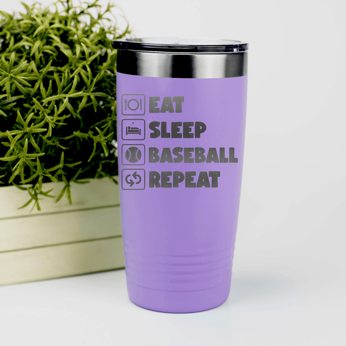 Light Purple baseball tumbler The Baseball Routine