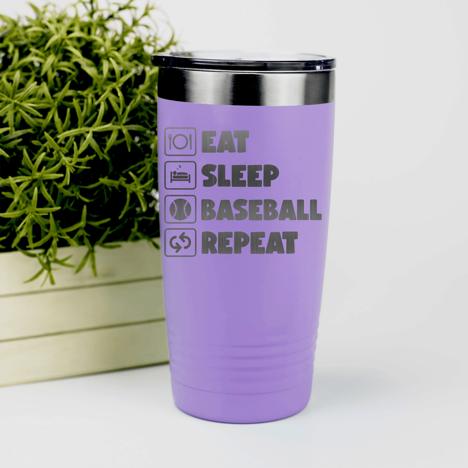 Light Purple baseball tumbler The Baseball Routine