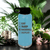 Light Blue Baseball Water Bottle With The Baseball Routine Design