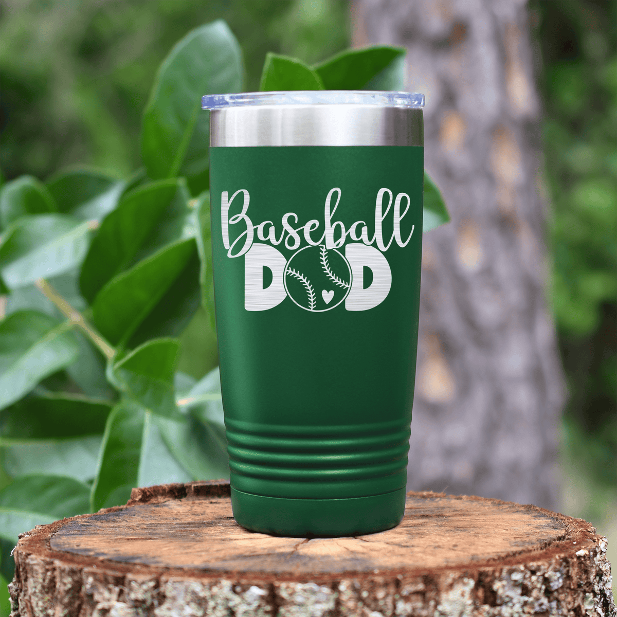 Green baseball tumbler Ultimate Baseball Father