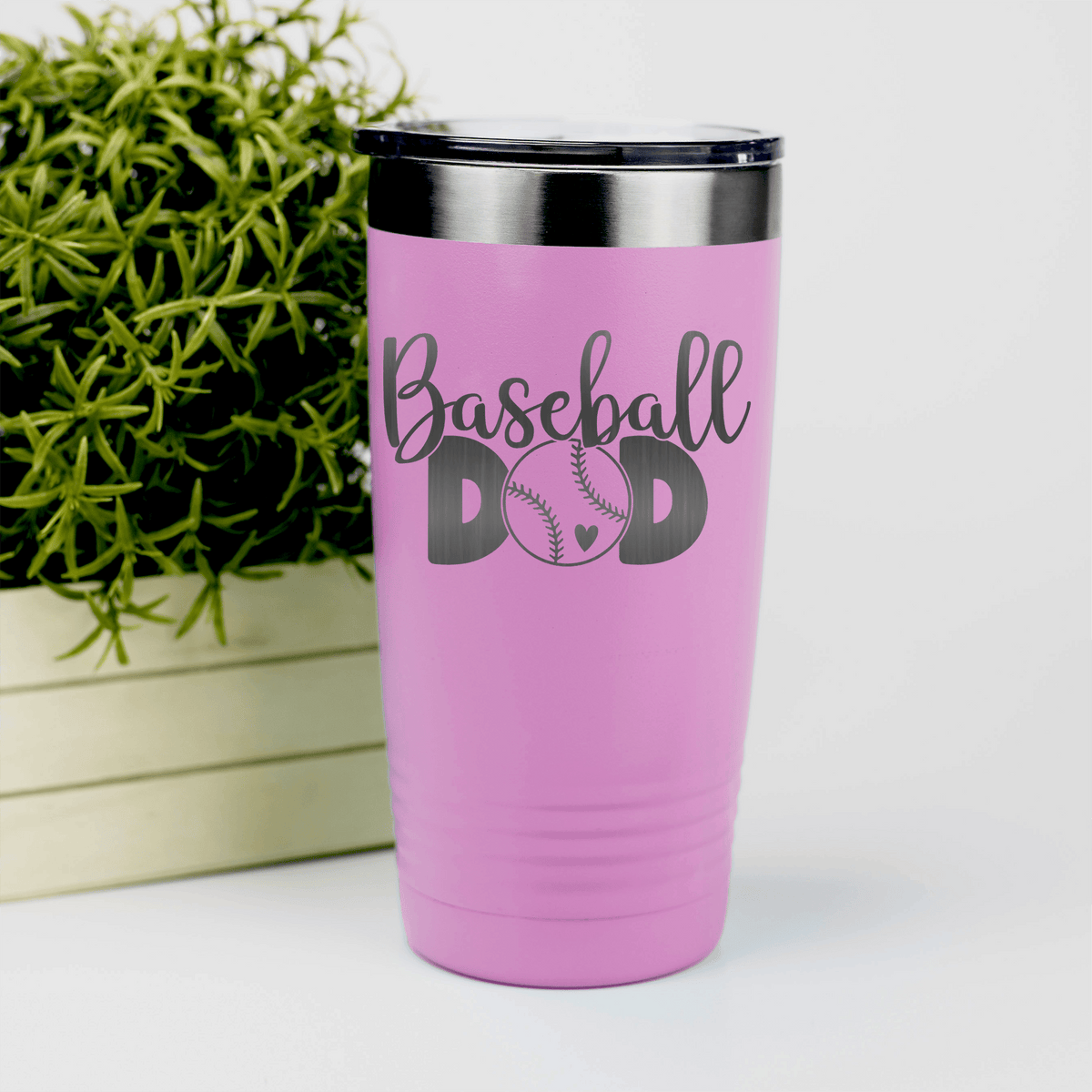 Pink baseball tumbler Ultimate Baseball Father