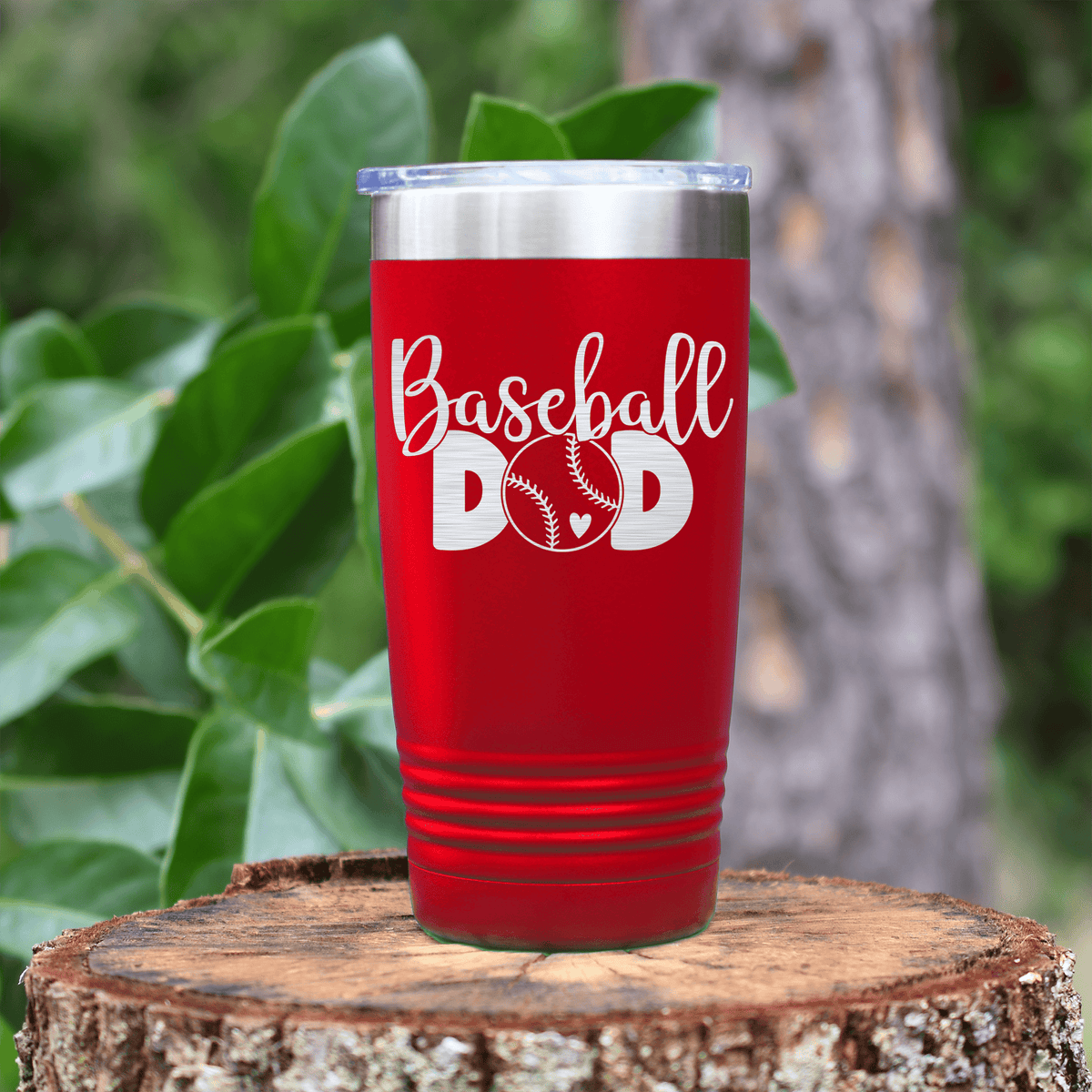 Red baseball tumbler Ultimate Baseball Father