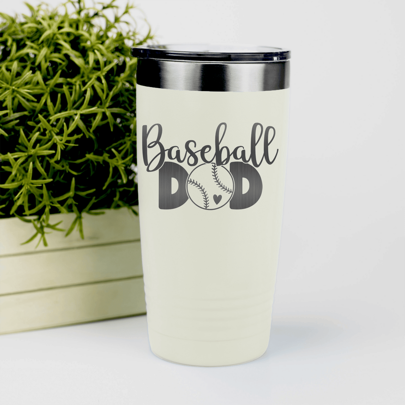 White baseball tumbler Ultimate Baseball Father