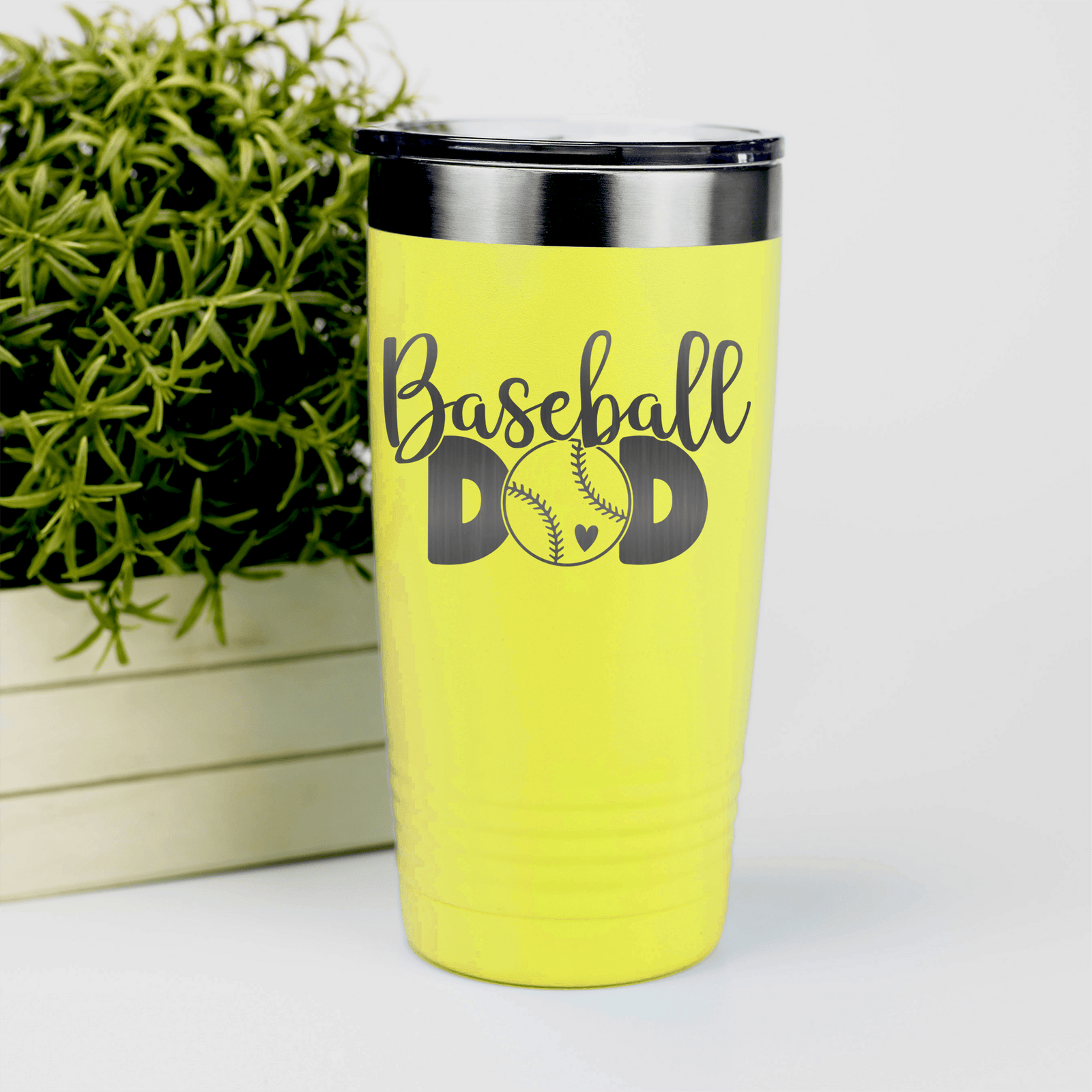 Yellow baseball tumbler Ultimate Baseball Father