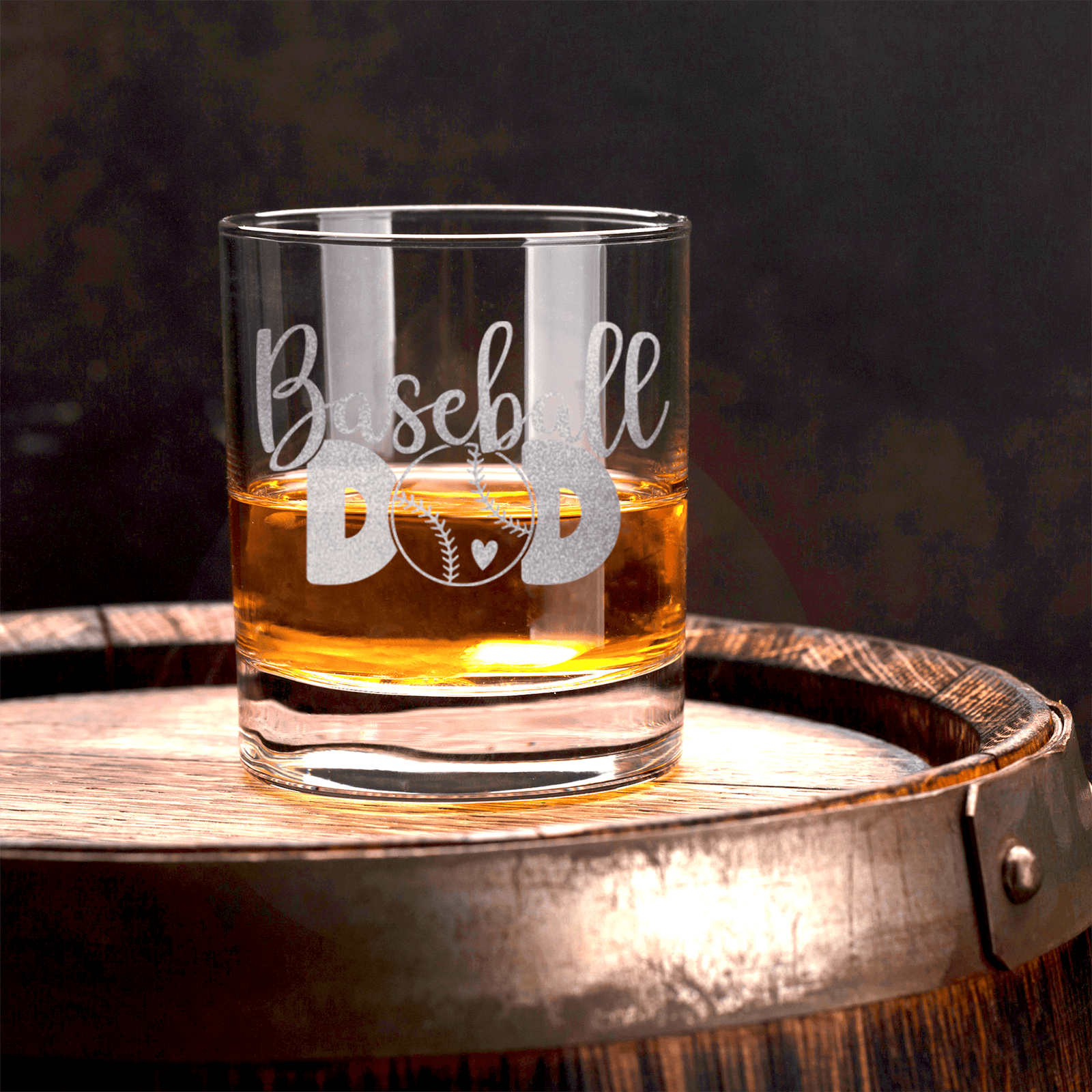 Ultimate Baseball Father Whiskey Glass