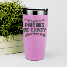Load image into Gallery viewer, Pink baseball tumbler Unpredictable Pitches
