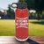Red Baseball Water Bottle With Unpredictable Pitches Design