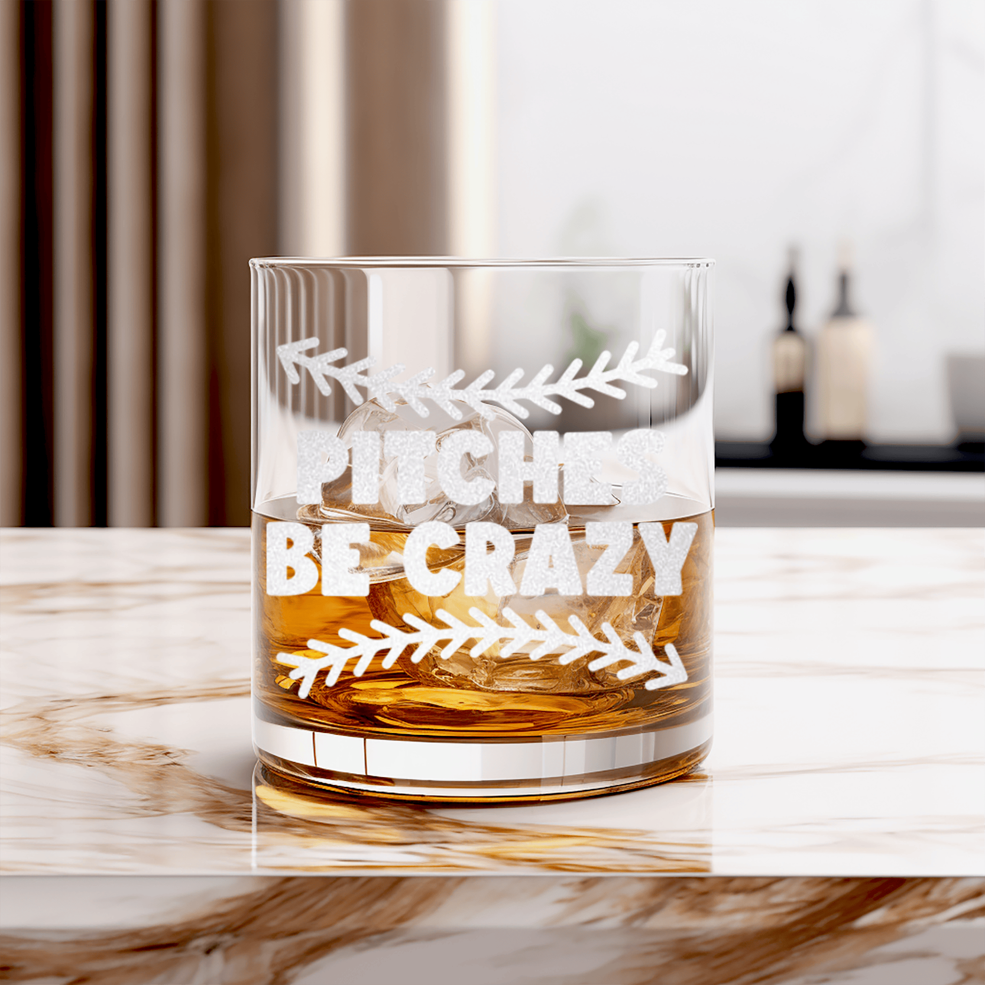 Unpredictable Pitches Whiskey Glass
