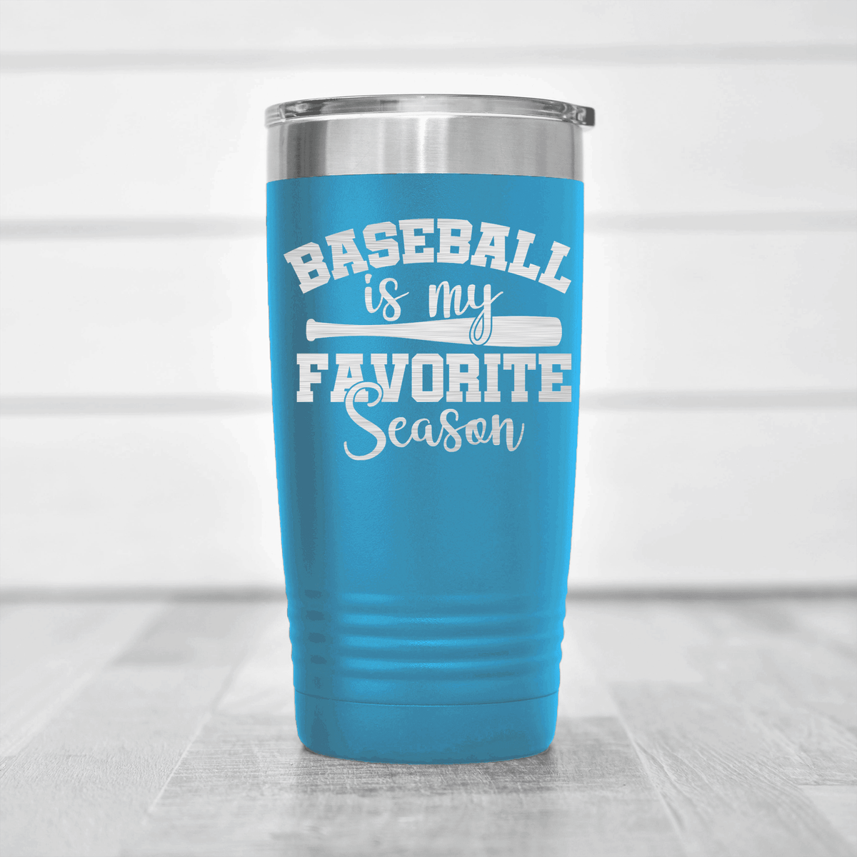 Light Blue baseball tumbler When Bats Swing Hearts Sing