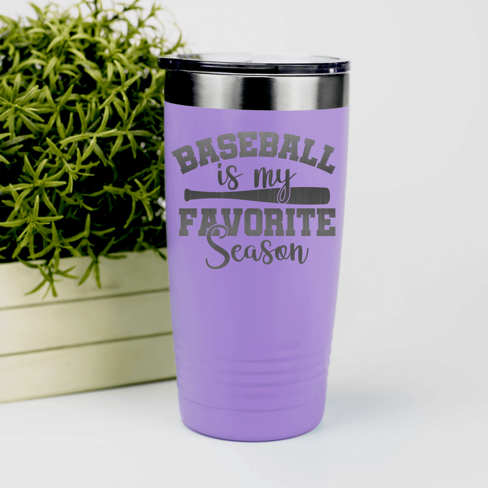 Light Purple baseball tumbler When Bats Swing Hearts Sing