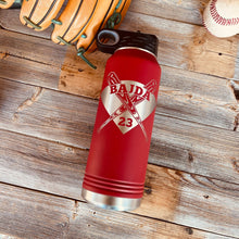 Load image into Gallery viewer, Custom Engraved Baseball Water Bottle

