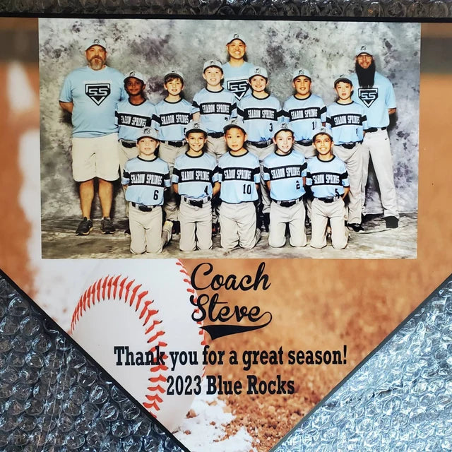 Baseball Home Plate Photo Plaque