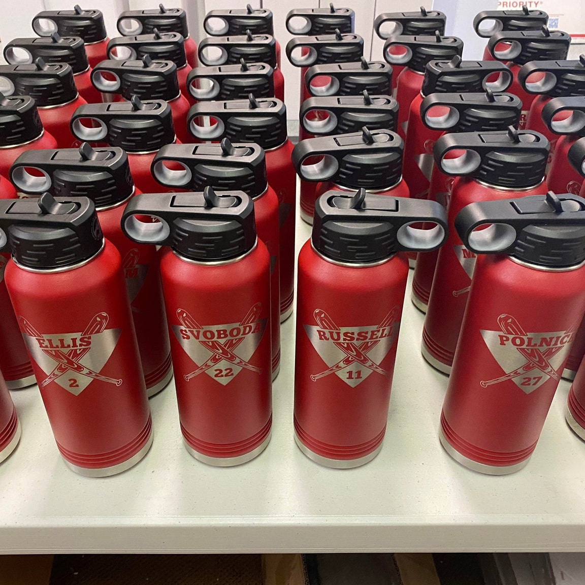 Custom Baseball Water Bottle