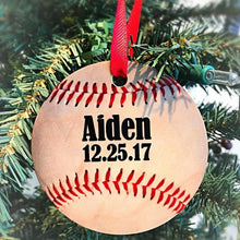 Load image into Gallery viewer, Personalized Baseball Ornament
