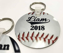 Load image into Gallery viewer, Personalized Baseball Keychain
