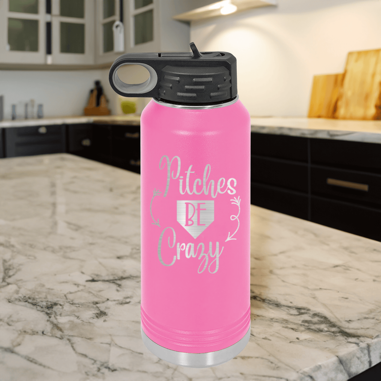 Funny Playful Pitch Madness 32 Oz Water Bottle 