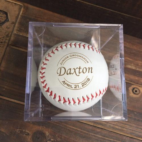 Engraved Baseball with Plastic Case